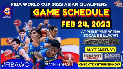 FIBA World Cup 2023 Asian Qualifiers Schedule, .